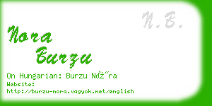 nora burzu business card